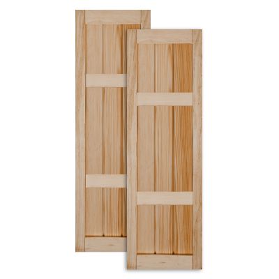 Wood V-Groove Shutters