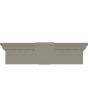 37 5/8"W x 6"H Classic Dentil Crosshead, Fade-Resistant Vinyl