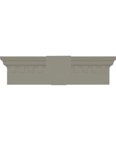 37 5/8"W x 6"H Classic Dentil Crosshead, Fade-Resistant Vinyl