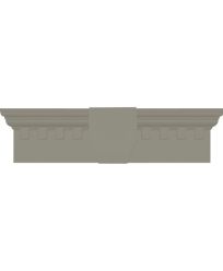 37 5/8"W x 6"H Classic Dentil Crosshead, Fade-Resistant Vinyl