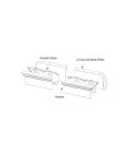73 5/8"W x 6"H J-Channel Back-Plate