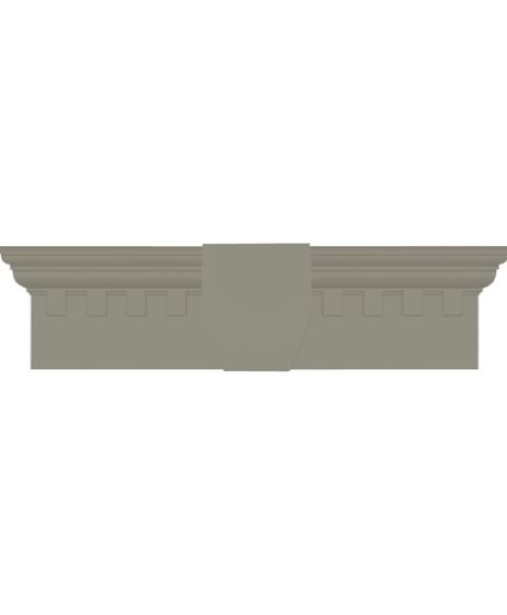 73 5/8"W x 6"H Classic Dentil Crosshead, Fade-Resistant Vinyl