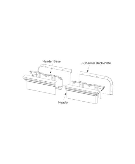 33 5/8"W x 6"H J-Channel Back-Plate