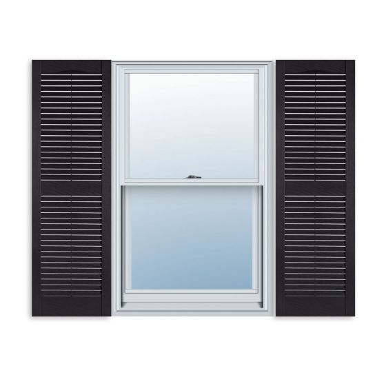 Made to Measure Open Louvered Exterior Vinyl Shutters